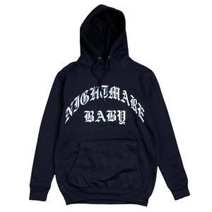 NEW L.O.V.E men's old english nightmare hoodie in black